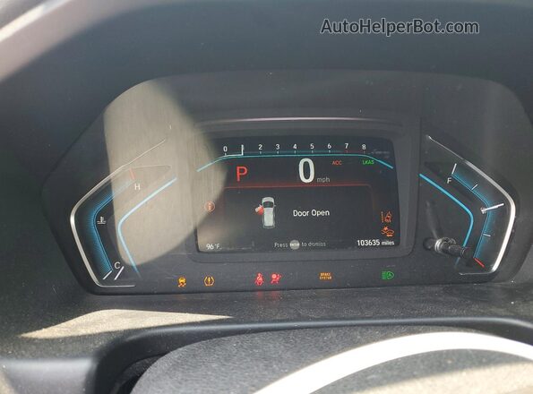 5FNRL6H59KB024514 2019 HONDA ODYSSEY Silver ხელსაწყოთა პანელის ხედი