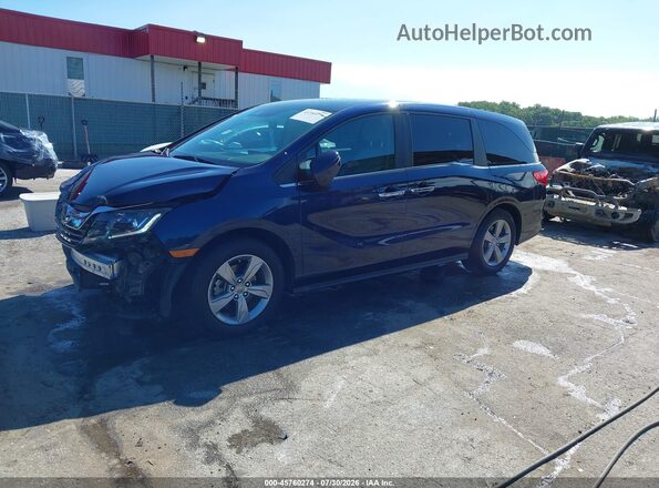 5FNRL6H5XJB048805 2018 HONDA ODYSSEY Blue წინა მარცხენა ხედი სამი მეოთხედიდან