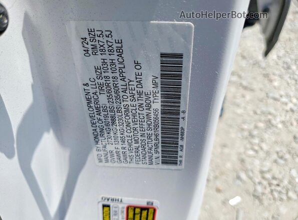 5FNRL6H61RB056456 2024 HONDA ODYSSEY White 360 interior view