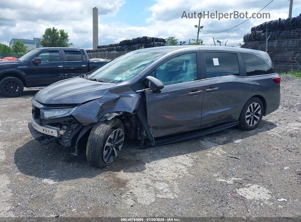5FNRL6H62SB073725 2025 HONDA ODYSSEY Gray წინა მარცხენა ხედი სამი მეოთხედიდან