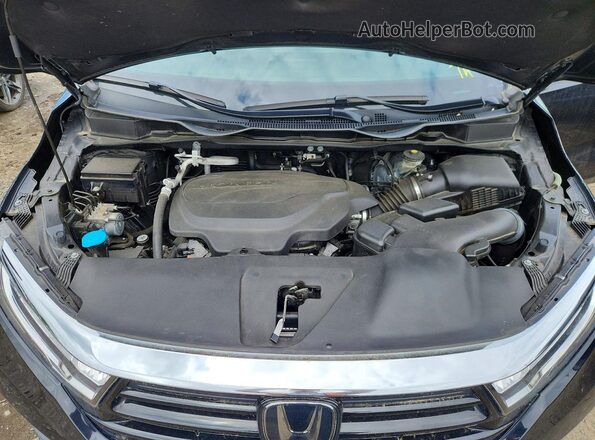 5FNRL6H69PB006644 2023 HONDA ODYSSEY Black ძრავის განყოფილების ხედი
