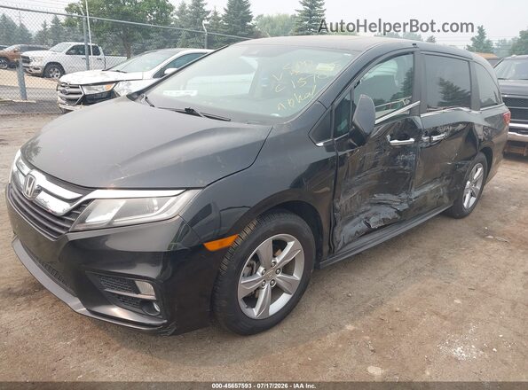 5FNRL6H70JB050645 2018 HONDA ODYSSEY Black წინა მარცხენა ხედი სამი მეოთხედიდან
