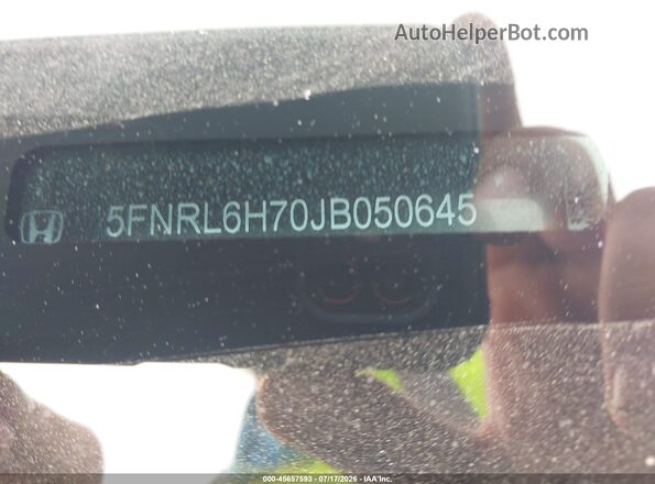 5FNRL6H70JB050645 2018 HONDA ODYSSEY Black ძრავის განყოფილების ხედი