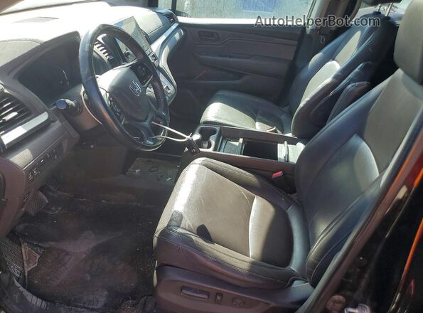 5FNRL6H70JB065193 2018 HONDA ODYSSEY Black წინა სალონის ხედი