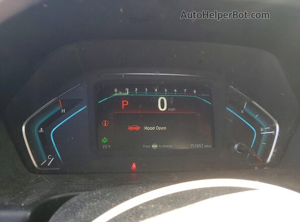 5FNRL6H70JB065193 2018 HONDA ODYSSEY Black ხელსაწყოთა პანელის ხედი