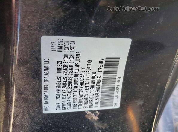 5FNRL6H70JB065193 2018 HONDA ODYSSEY Black ძრავის განყოფილების ხედი