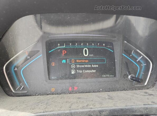 5FNRL6H70JB094029 2018 HONDA ODYSSEY Серый Вид щитка приборов