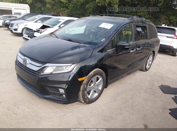 5FNRL6H70JB098002 2018 HONDA ODYSSEY Black Առջևի ձախ երեք քառորդ տեսարան