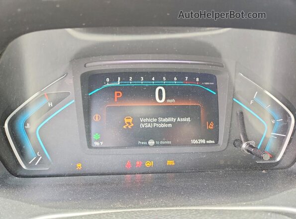 5FNRL6H70KB048718 2019 HONDA ODYSSEY Maroon Vista del cuadro de instrumentos