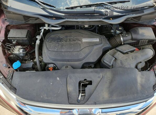 5FNRL6H70KB048718 2019 HONDA ODYSSEY Maroon Vista del compartimento del motor
