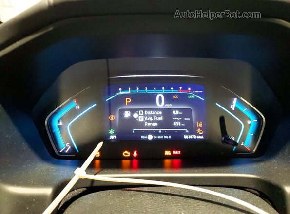 5FNRL6H70LB002145 2020 HONDA ODYSSEY White Instrument cluster view