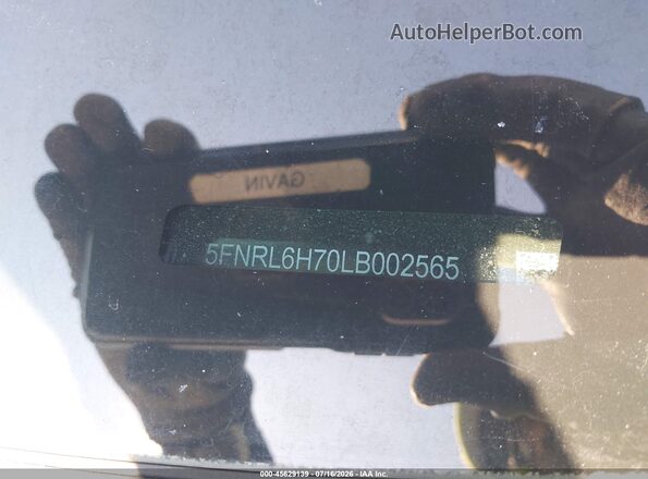 5FNRL6H70LB002565 2020 HONDA ODYSSEY White 