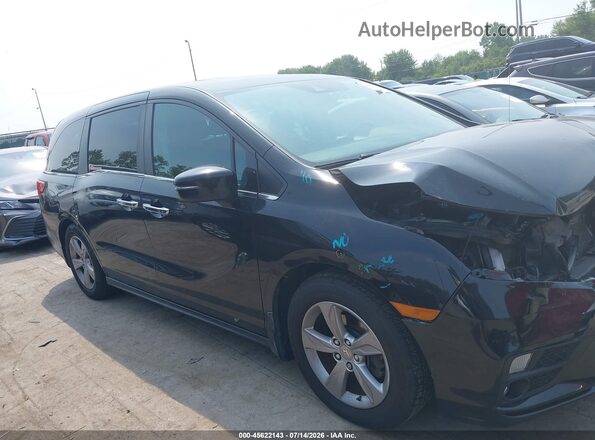 5FNRL6H70LB019236 2020 HONDA ODYSSEY Black უკანა სალონის ხედი