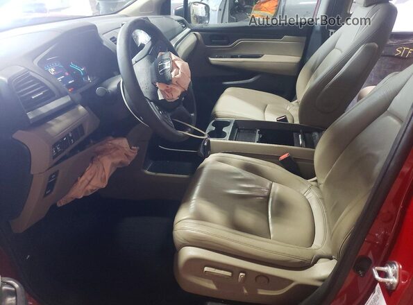 5FNRL6H70MB041044 2021 HONDA ODYSSEY Красный Вид салона спереди
