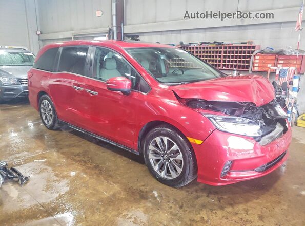 5FNRL6H70MB041044 2021 HONDA ODYSSEY Красный Передняя правая четверть