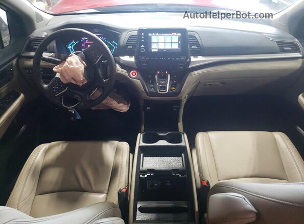 5FNRL6H70MB041044 2021 HONDA ODYSSEY Красный Вид панели приборов