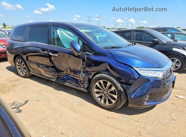 5FNRL6H70NB029638 2022 HONDA ODYSSEY Blue Առջևի աջ
