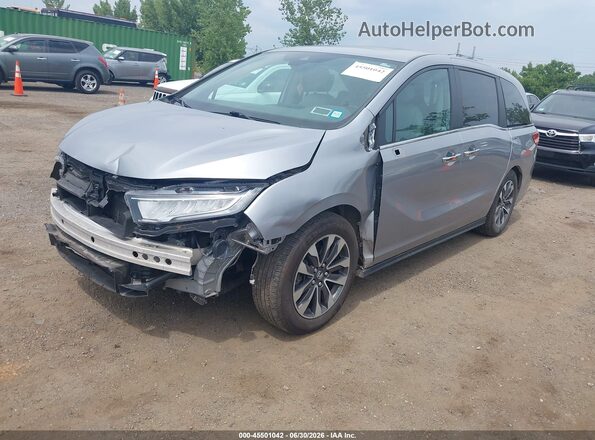 5FNRL6H70NB064552 2022 HONDA ODYSSEY Silver წინა მარცხენა ხედი სამი მეოთხედიდან