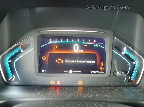 5FNRL6H71JB020327 2018 HONDA ODYSSEY Gray ხელსაწყოთა პანელის ხედი