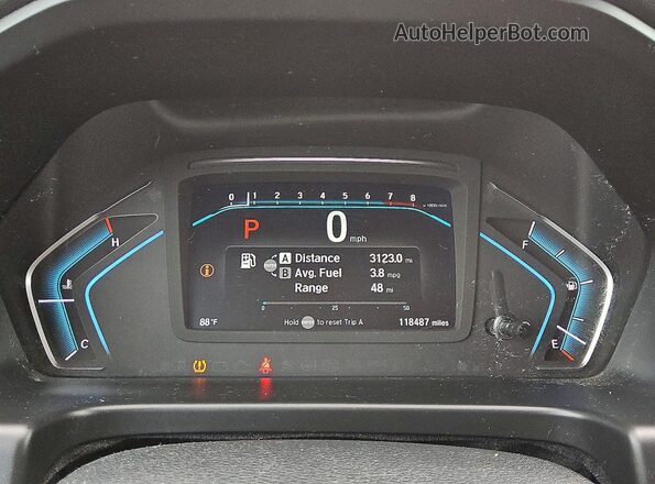 5FNRL6H71KB033919 2019 HONDA ODYSSEY Black Սարքավորումների վահանակի տեսք