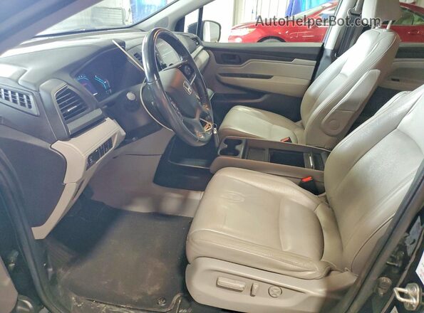 5FNRL6H71KB057279 2019 HONDA ODYSSEY Черный Вид салона спереди