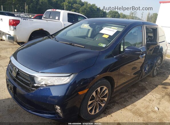5FNRL6H71MB011406 2021 HONDA ODYSSEY Dark Blue Front left