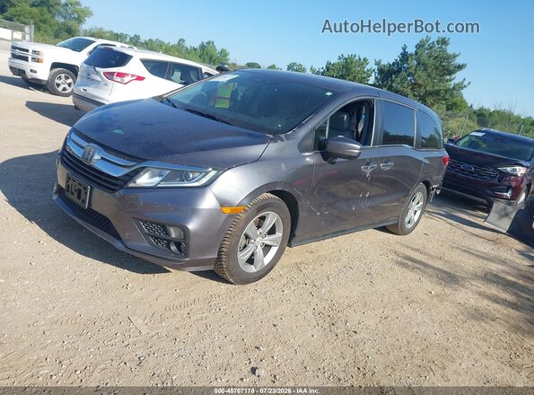 5FNRL6H72JB054602 2018 HONDA ODYSSEY Gray წინა მარცხენა ხედი სამი მეოთხედიდან