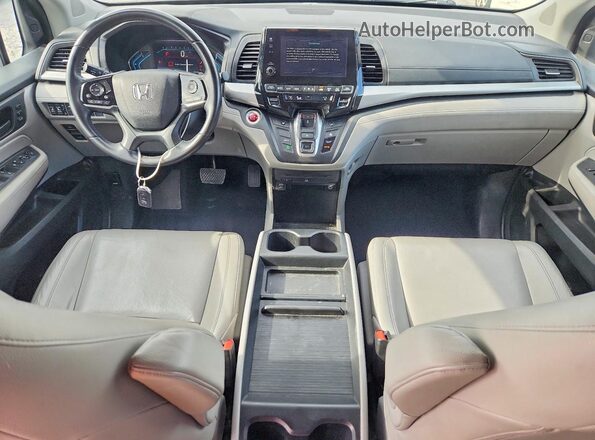 5FNRL6H72KB013324 2019 HONDA ODYSSEY Gray Widok deski rozdzielczej