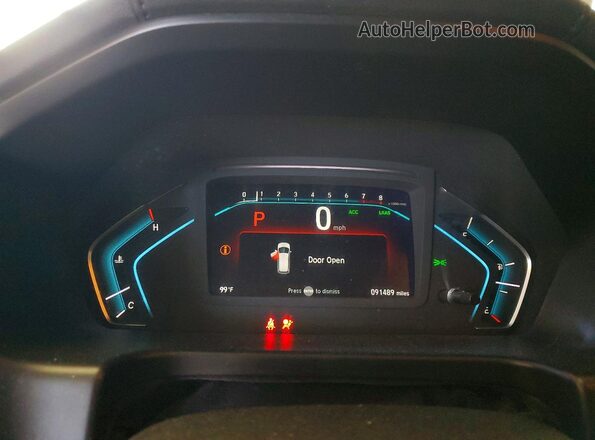 5FNRL6H72KB137562 2019 HONDA ODYSSEY Blue Вид щитка приладів