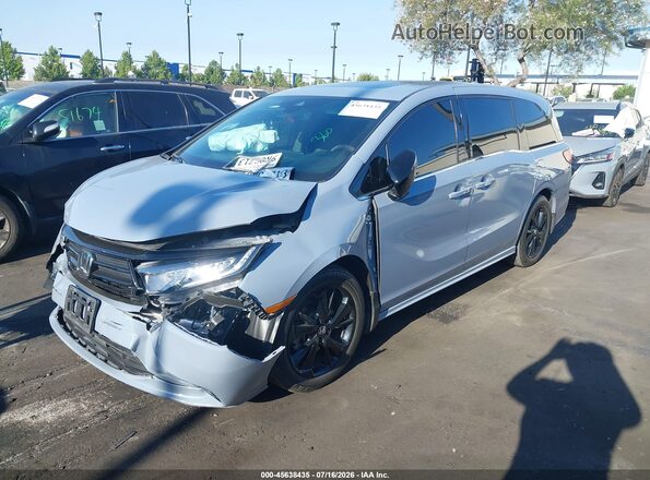 5FNRL6H72RB072853 2024 HONDA ODYSSEY Gray წინა მარცხენა ხედი სამი მეოთხედიდან