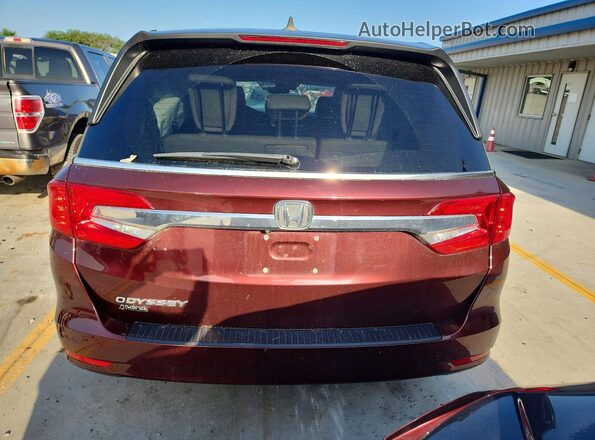 5FNRL6H73JB006865 2018 HONDA ODYSSEY Red უკანა ხედი