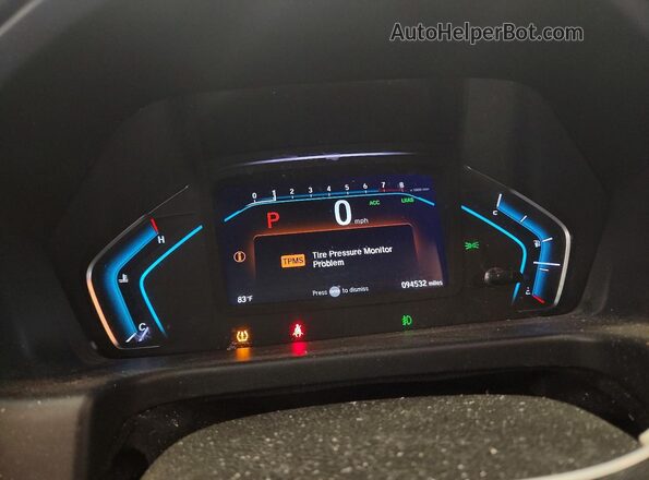 5FNRL6H73KB133875 2019 HONDA ODYSSEY Silver Вид щитка приладів