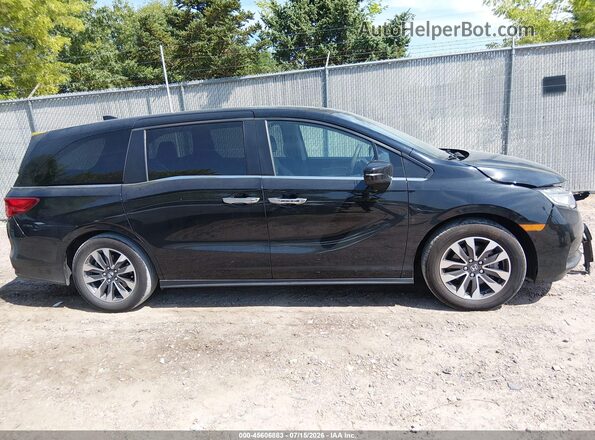 5FNRL6H73NB066232 2022 HONDA ODYSSEY Black Widok wnętrza z tyłu