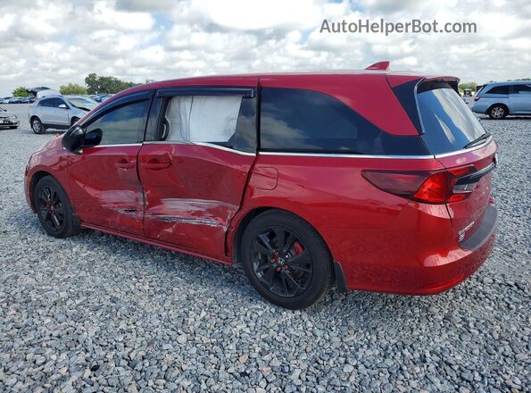 5FNRL6H73PB054195 2023 HONDA ODYSSEY Red Trasero izquierdo