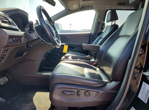 5FNRL6H74KB105552 2019 HONDA ODYSSEY Black წინა სალონის ხედი