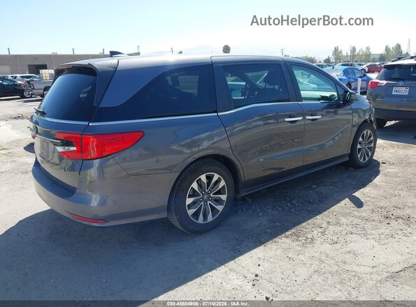5FNRL6H76NB029479 2022 HONDA ODYSSEY Gray Trasero derecho