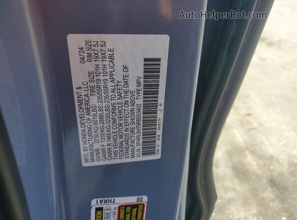 5FNRL6H76RB053402 2024 HONDA ODYSSEY Серый Вид наклейки с VIN-кодом