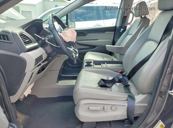5FNRL6H77JB022566 2018 HONDA ODYSSEY Gray წინა სალონის ხედი