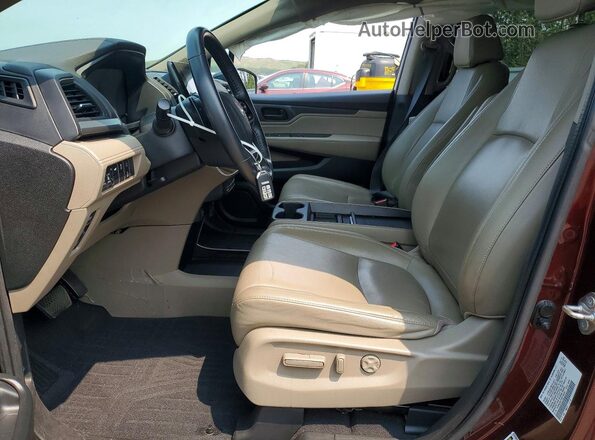 5FNRL6H77KB103231 2019 HONDA ODYSSEY Burgundy Вид салону спереду