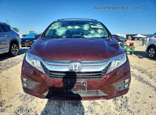 5FNRL6H77KB135340 2019 HONDA ODYSSEY Maroon Vista frontal