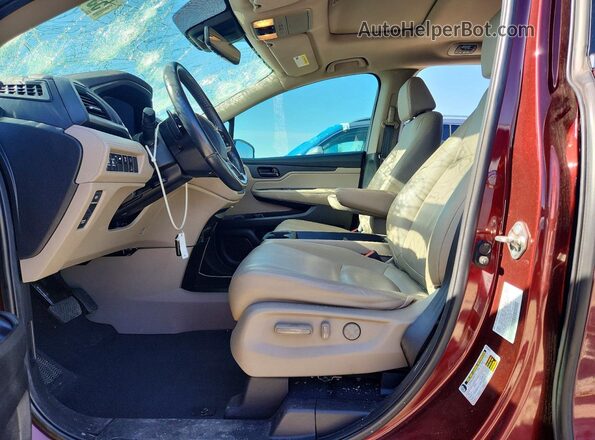 5FNRL6H77KB135340 2019 HONDA ODYSSEY Maroon Vista interior delantera