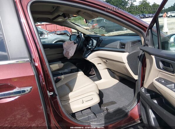 5FNRL6H77LB074203 2020 HONDA ODYSSEY Maroon Front interior view