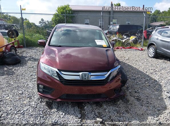 5FNRL6H77LB074203 2020 HONDA ODYSSEY Maroon Instrument cluster view