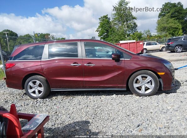 5FNRL6H77LB074203 2020 HONDA ODYSSEY Maroon Rear interior view