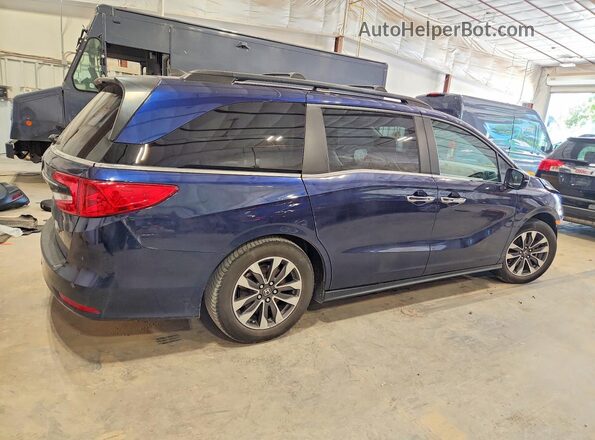 5FNRL6H77MB016013 2021 HONDA ODYSSEY Синий Задняя правая четверть
