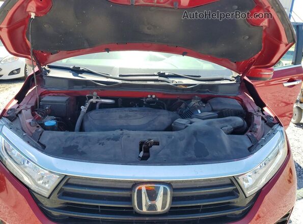 5FNRL6H77NB017289 2022 HONDA ODYSSEY Red Շարժիչի բաժամունքի տեսք