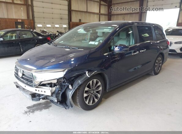 5FNRL6H77NB020192 2022 HONDA ODYSSEY Blue წინა მარცხენა ხედი სამი მეოთხედიდან