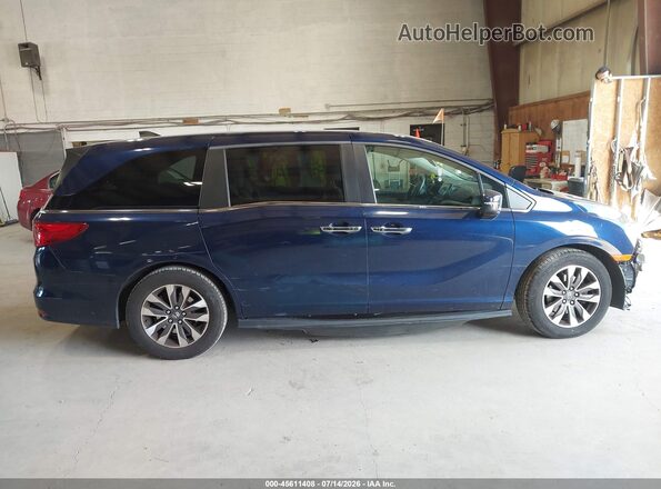 5FNRL6H77NB020192 2022 HONDA ODYSSEY Blue უკანა სალონის ხედი