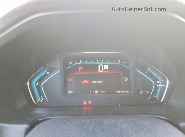 5FNRL6H77NB042208 2022 HONDA ODYSSEY White Instrument cluster view