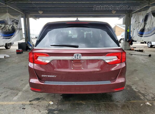 5FNRL6H78JB035259 2018 HONDA ODYSSEY Burgundy Հետևի տեսք